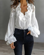 Mia™ | Lace Collar Blouse