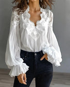 Mia™ | Lace Collar Blouse