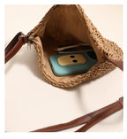 Camille | Woven Straw Crossbody Bag