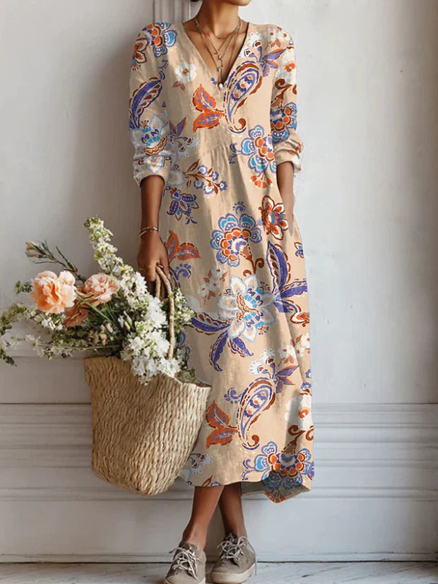 Marine | Indigo Patchwork Maxi Dress