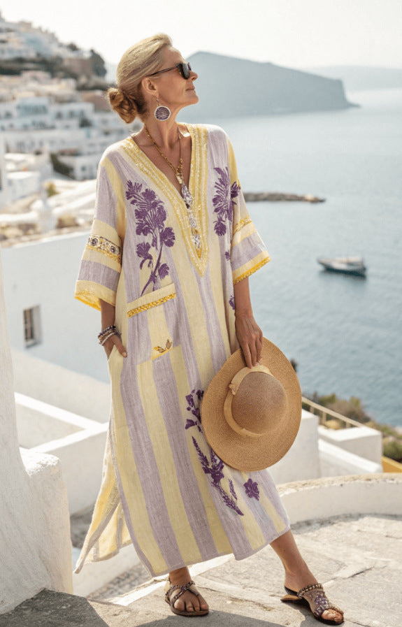 Marguerite | Sand Maxi Dress
