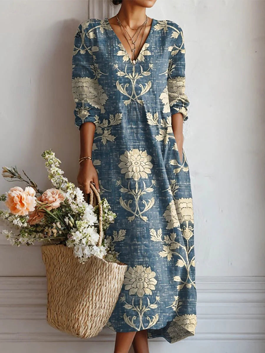 Liora | Watercolor Maxi Dress