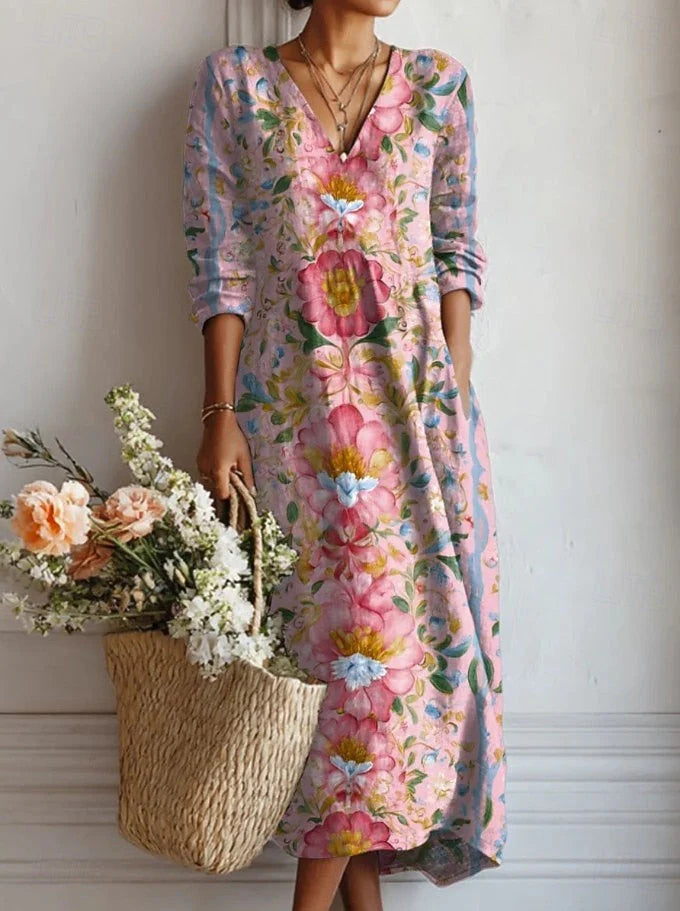 Geneviève | Patchwork Maxi Dress