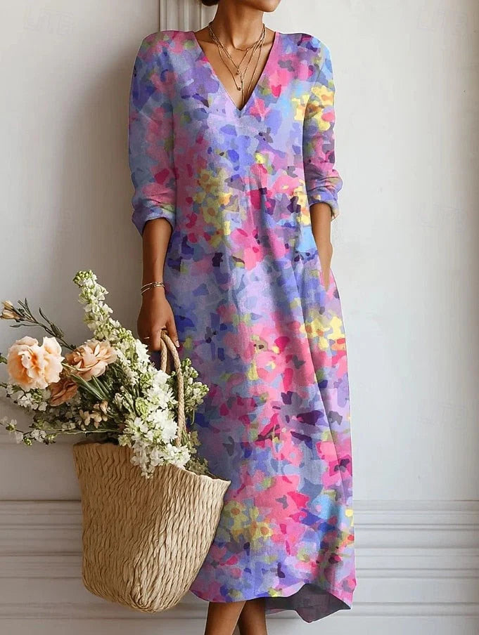 Delphine | Vintage Floral Maxi Dress