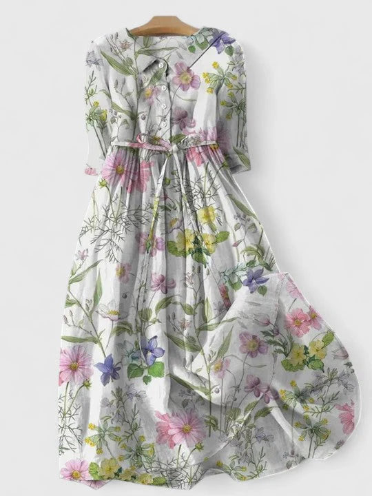 Blanche | Pure Linen Maxi Dress