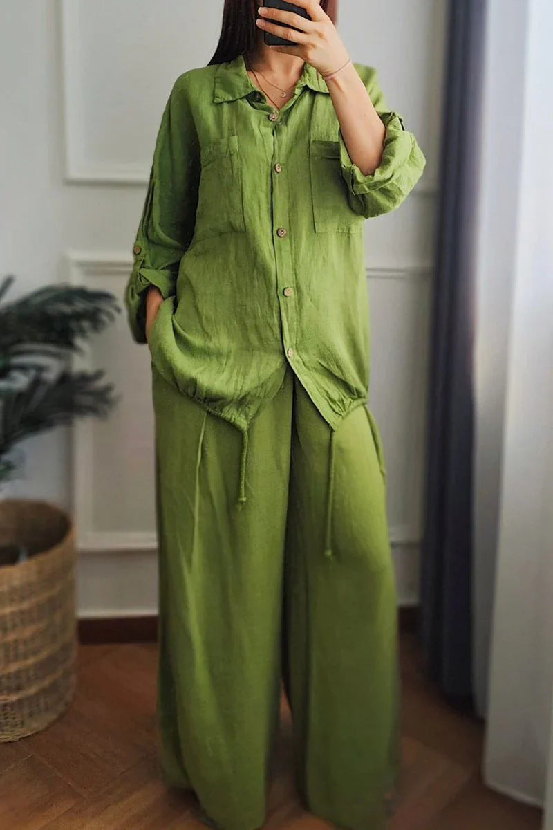 Paloma | Oversized Shirt & Wide-Leg Trousers Set