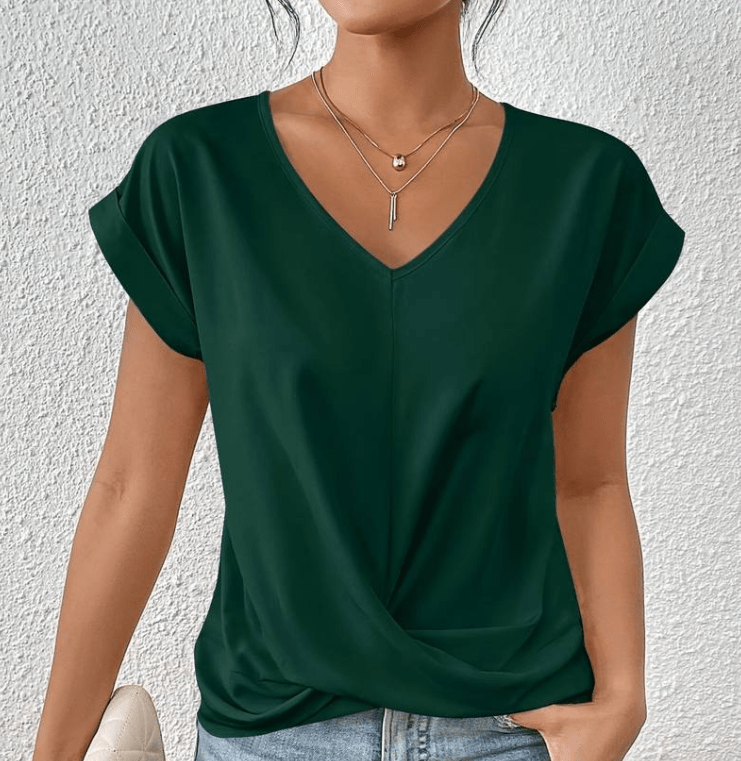 Carla™ | Tummy-Tucking V-Neck Top