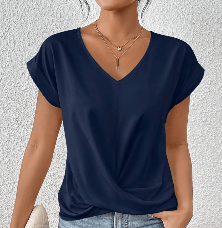 Carla™ | Tummy-Tucking V-Neck Top