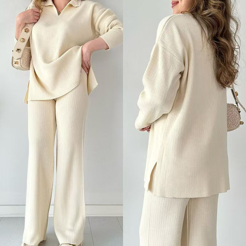 Nora | Ribbed Polo Collar Co-Ord Set