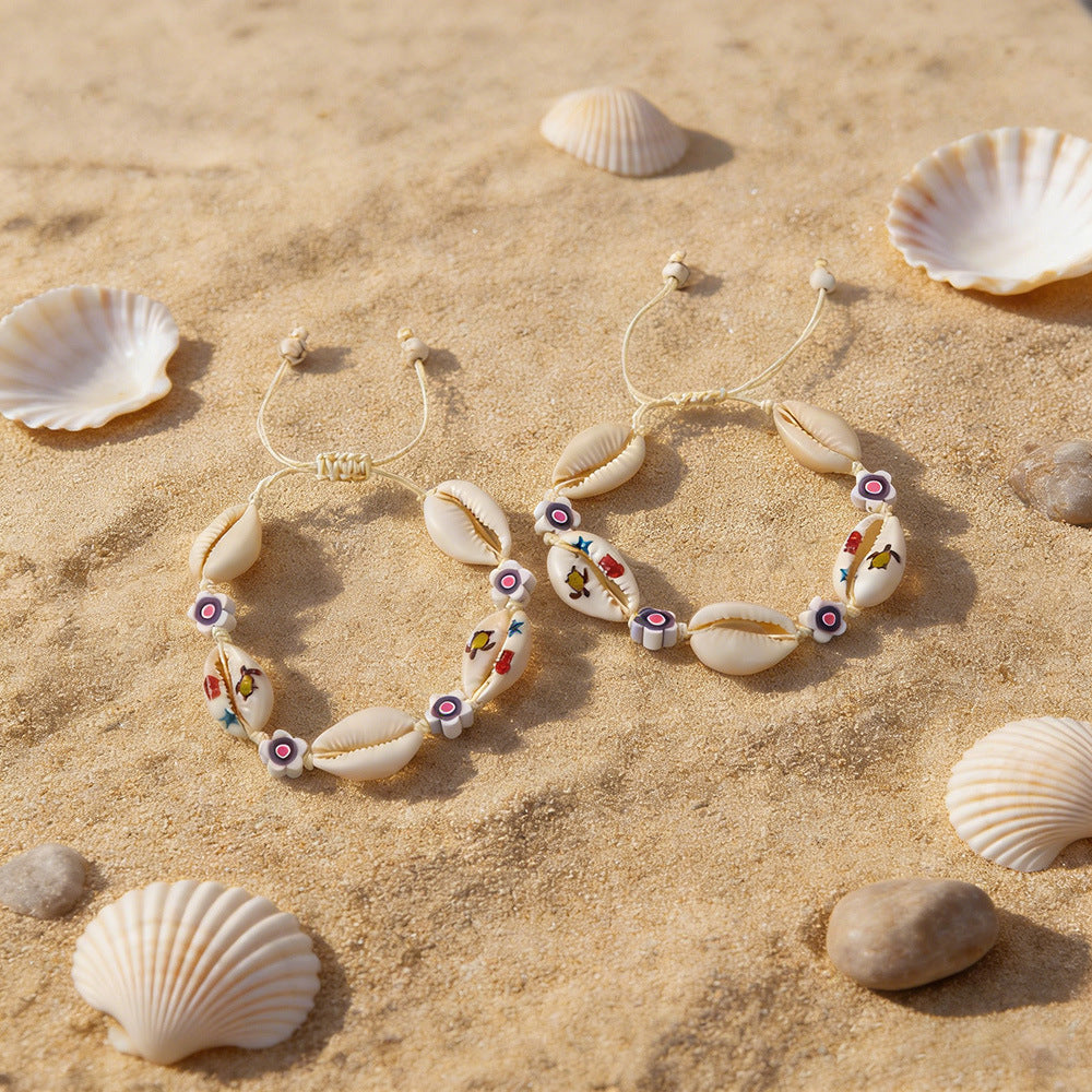 Isla | Cowrie Shell & Flower Bracelet