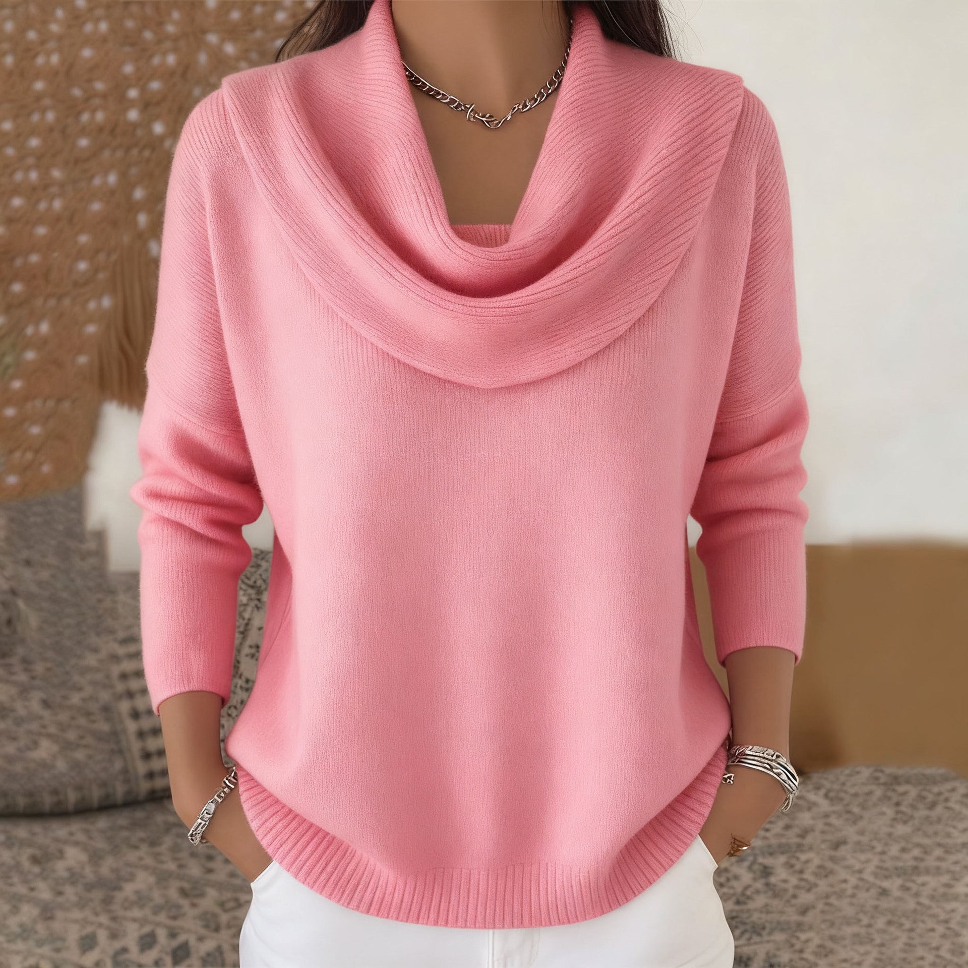 Celeste | Cowl Neck Knit Sweater