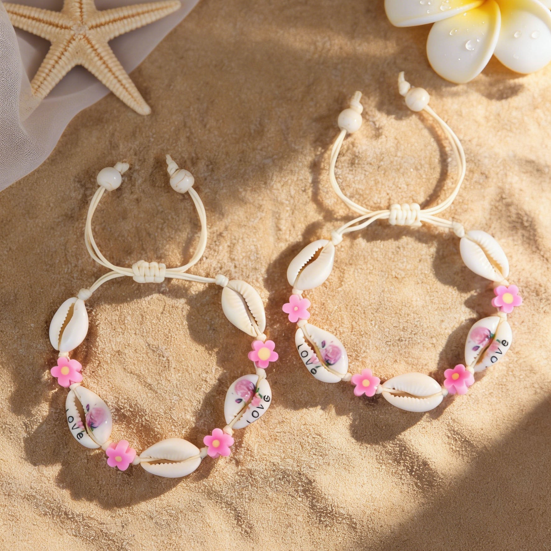 Isla | Cowrie Shell & Flower Bracelet