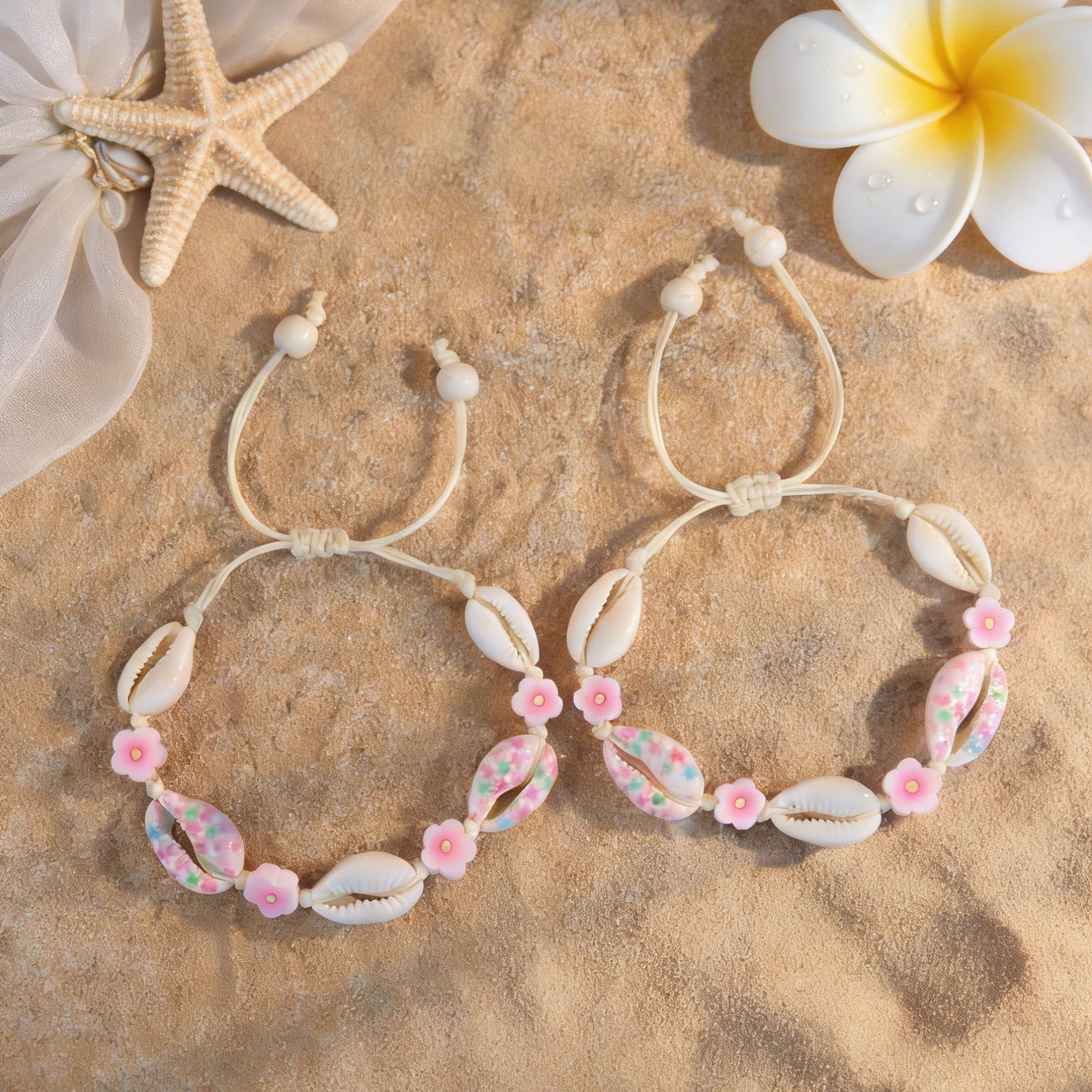 Isla | Cowrie Shell & Flower Bracelet