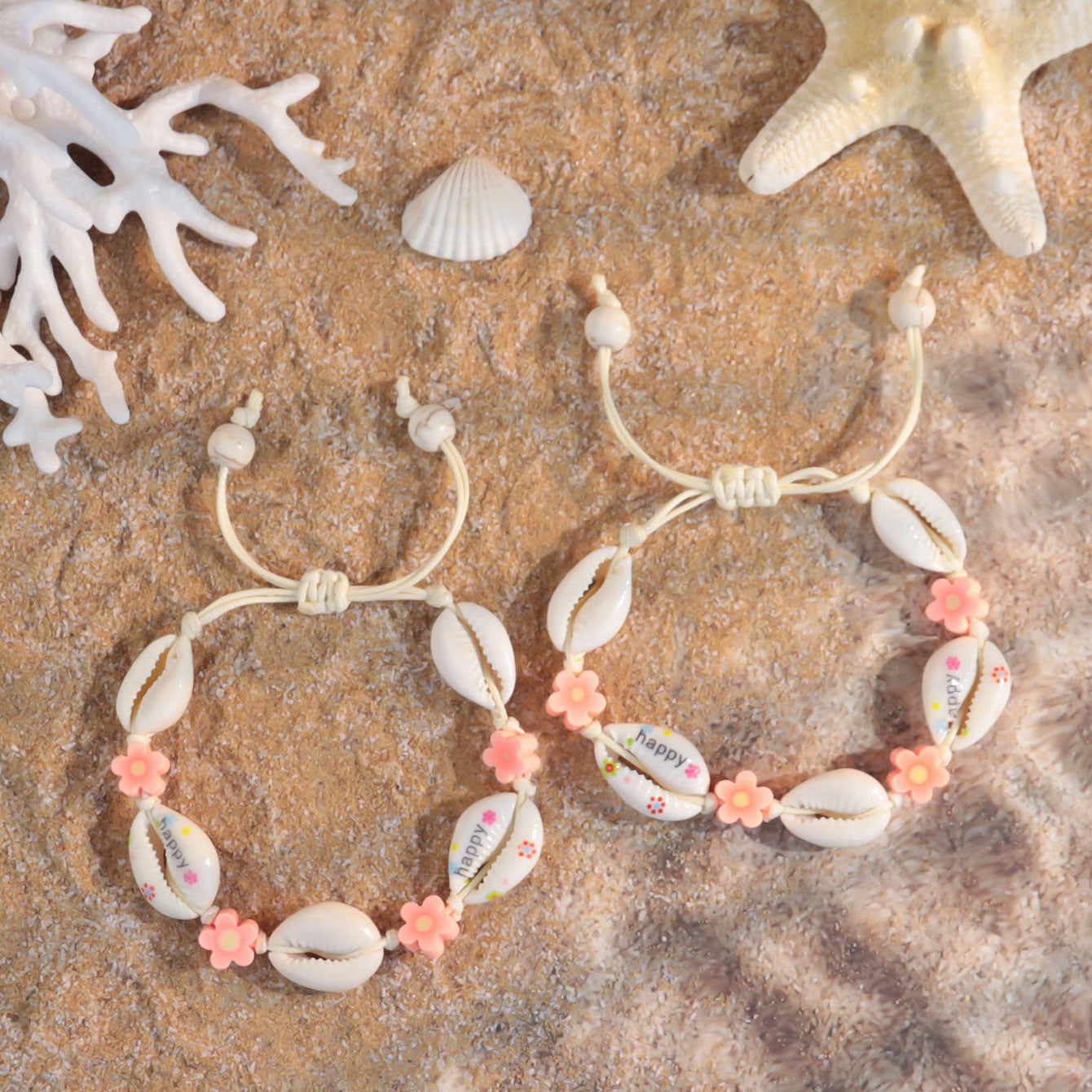 Isla | Cowrie Shell & Flower Bracelet