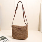 Camille | Woven Straw Crossbody Bag