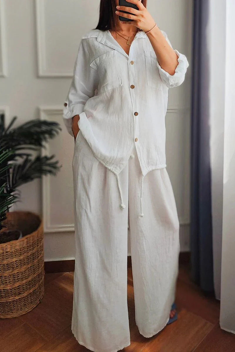 Paloma | Oversized Shirt & Wide-Leg Trousers Set