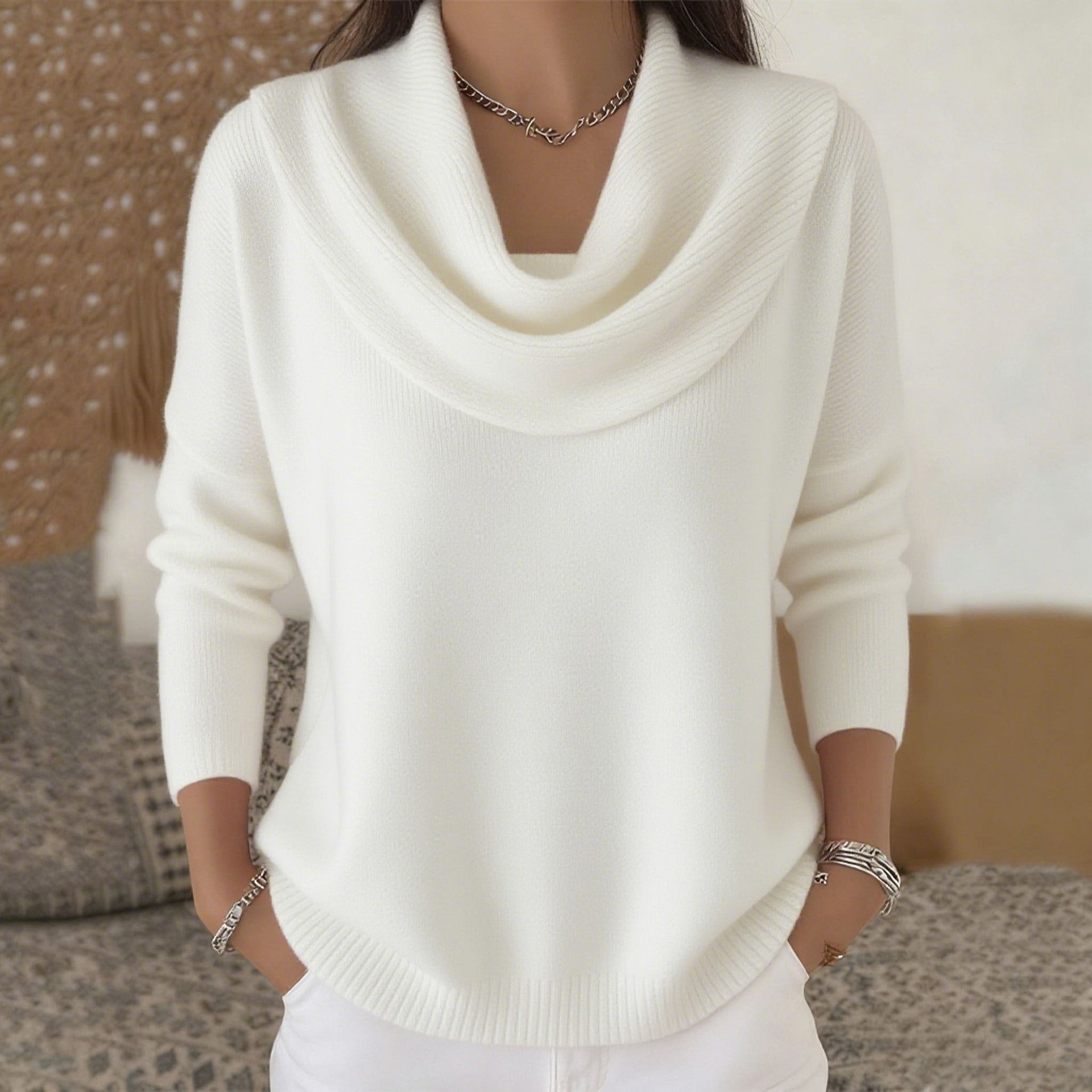 Celeste | Cowl Neck Knit Sweater