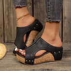 Cassidy | Cork Wedge Mule Sandal