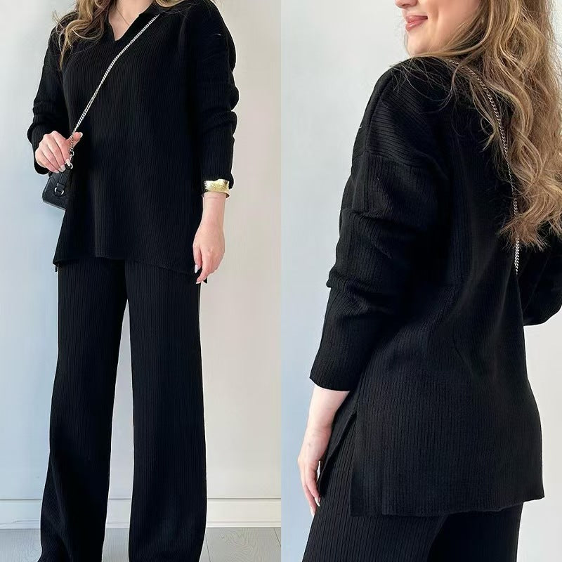 Nora | Ribbed Polo Collar Co-Ord Set